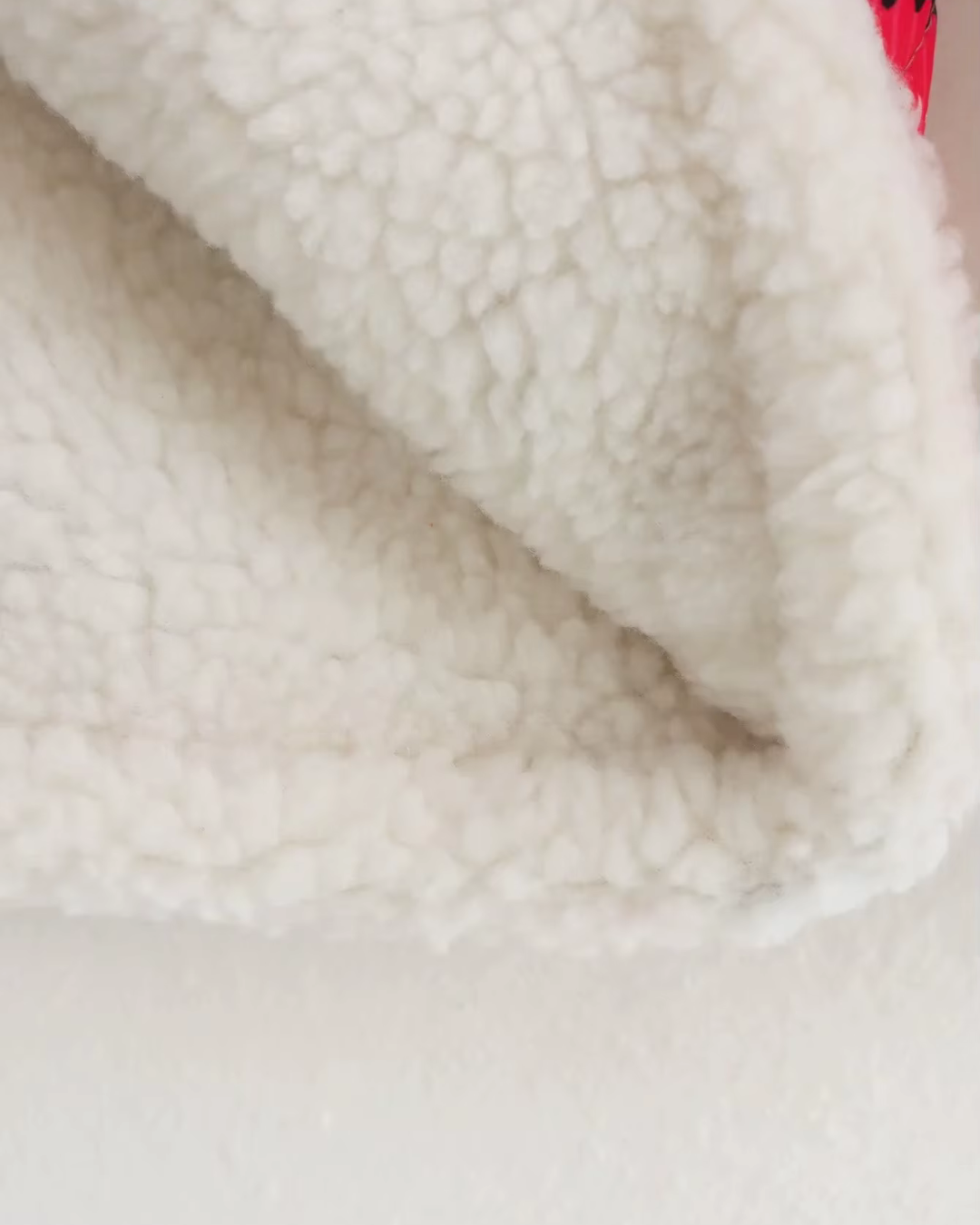 Vintage Lamswool Winterjas met Retro Print voor Dames