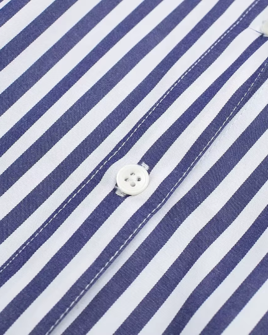 Blauw-Wit Poplin Blouse voor Dames