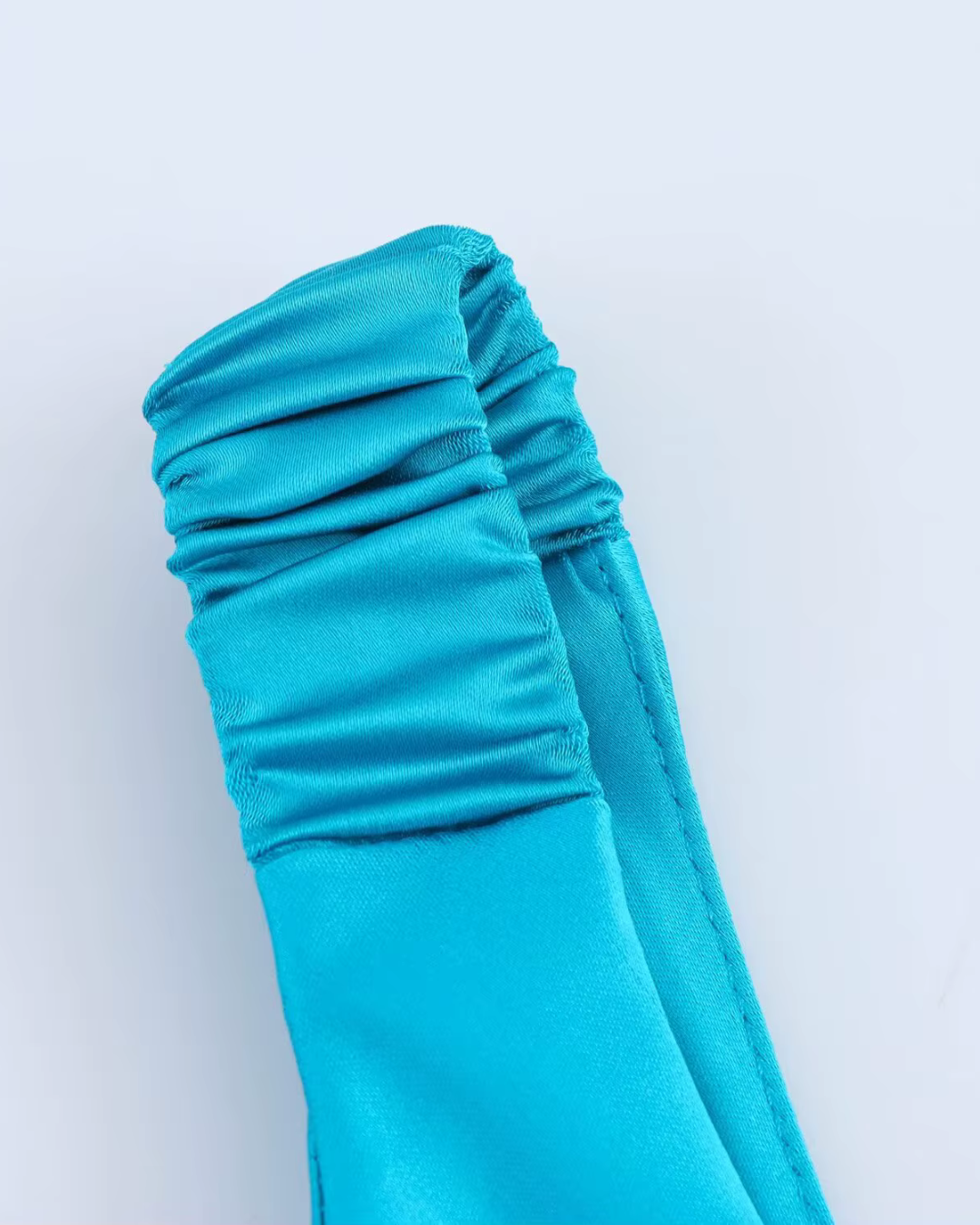 Blauwe Satijnen Jarreteljurk voor Dames