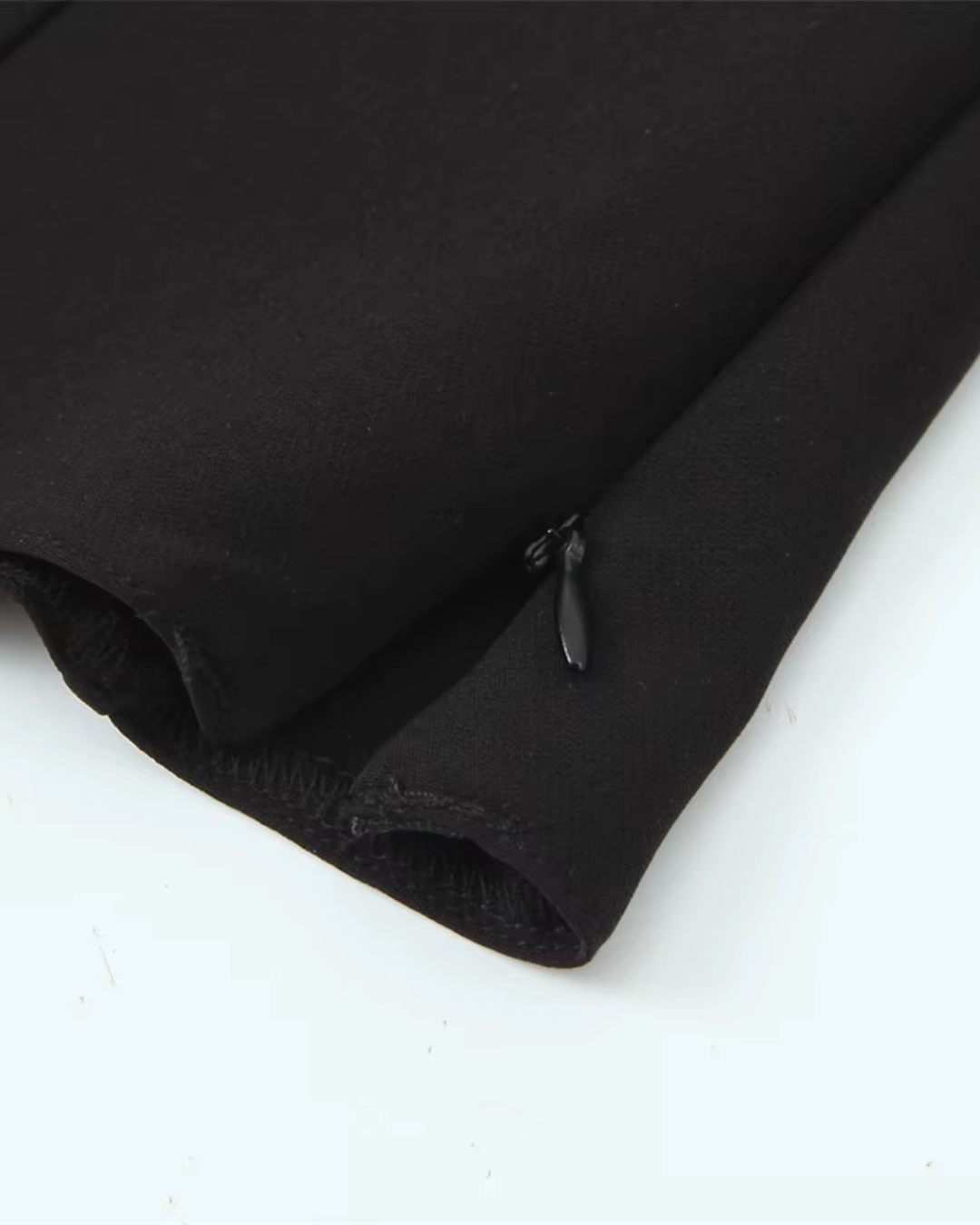 Zwarte Slim Fit Korte Tanktop met Strik Detail voor Dames