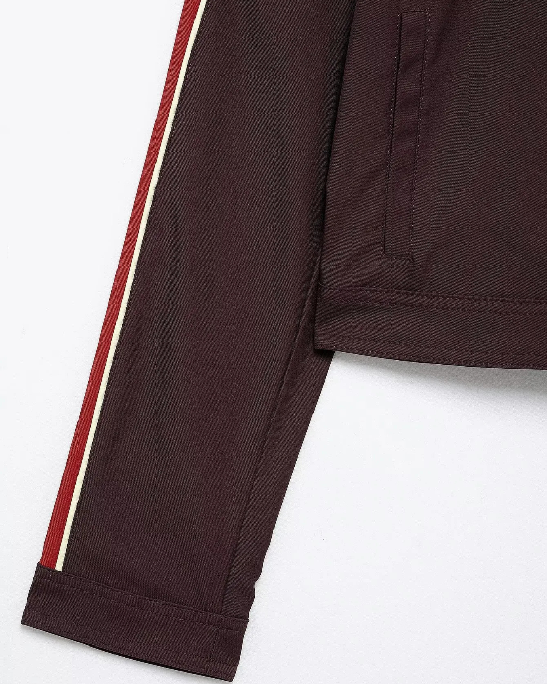 Vintage 2-Delige Set - Opstaande Kraag Jas & Wijde Broek met Zijstrepen voor Dames