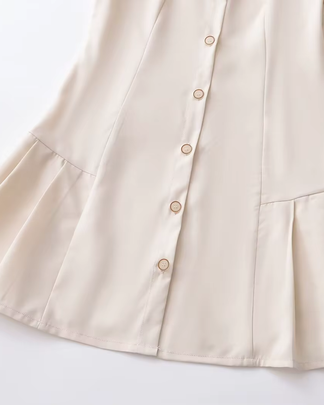 Zomerse Casual Jurk Korte Mouwen en Knopen voor Dames