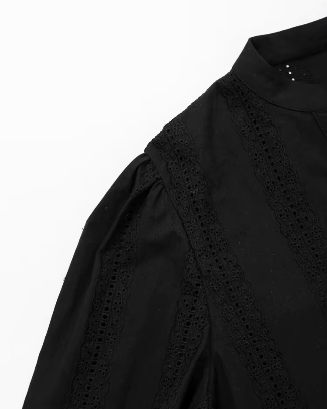 Borduurblouse met Lange Mouwen in Vintage Stijl voor Dames