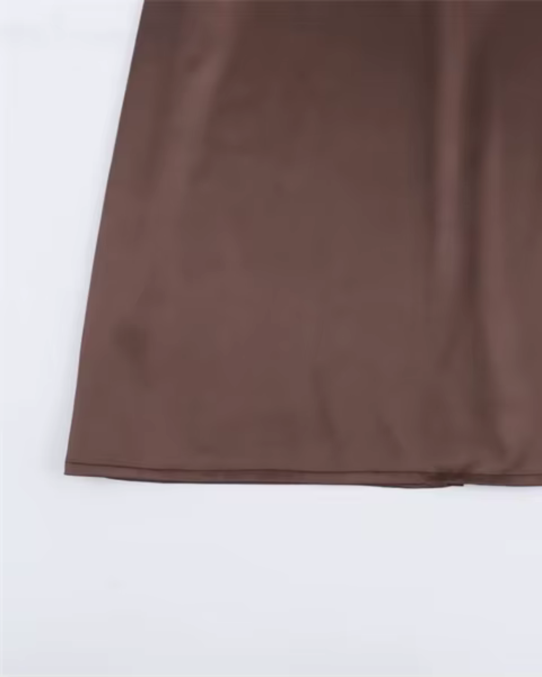 Elegante Satijnen Slip Midi Jurk met Plooien voor Dames