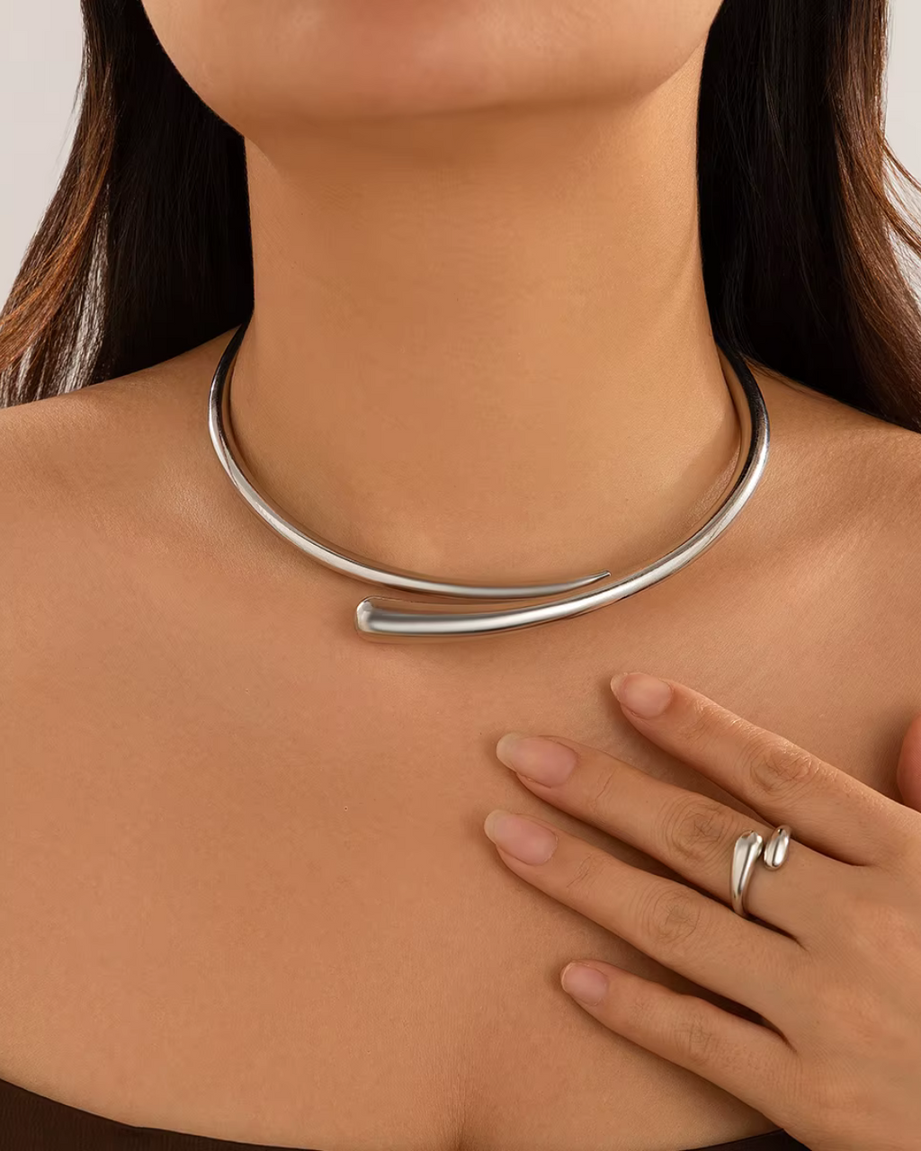 Minimalistische Open Choker voor Dames