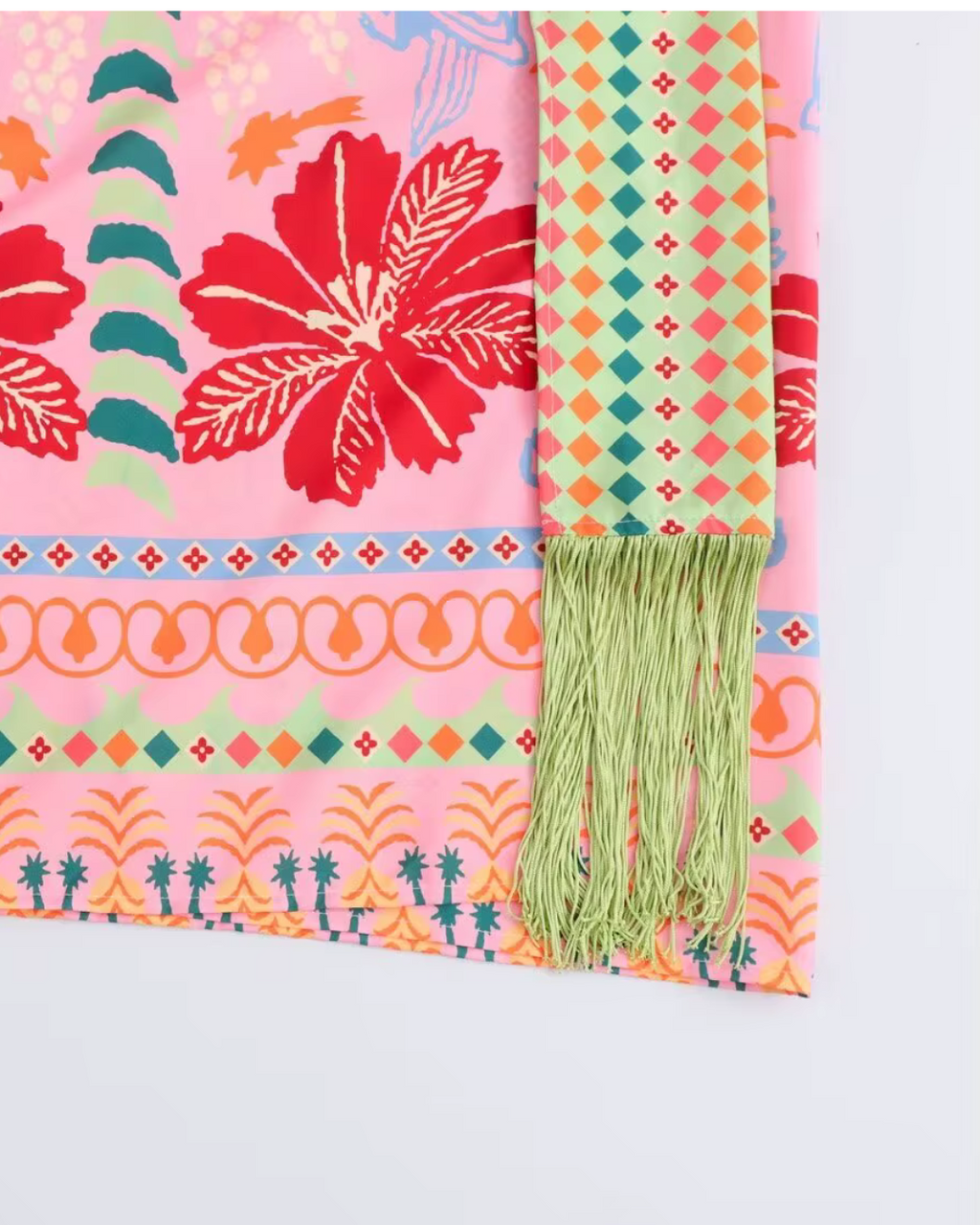 Elegante Zomerjurk met Hellende Schouder en Kwastjes voor Dames