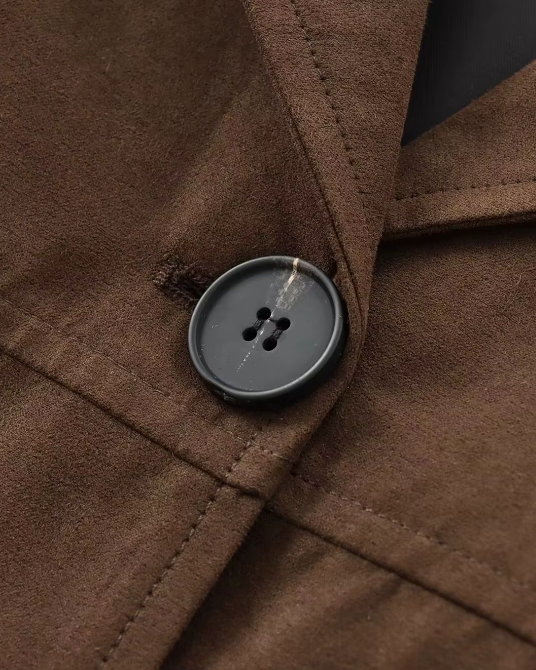 All-Match Old Money Style Bruin Suède Korte Jas voor Dames