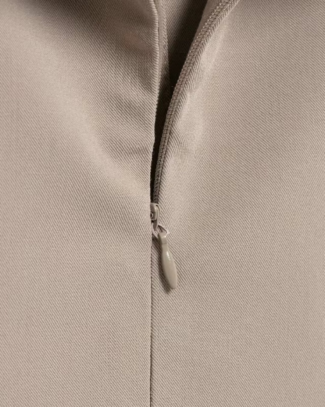 Mouwloze Speelpakje met O Hals en Rits Kaki voor Dames