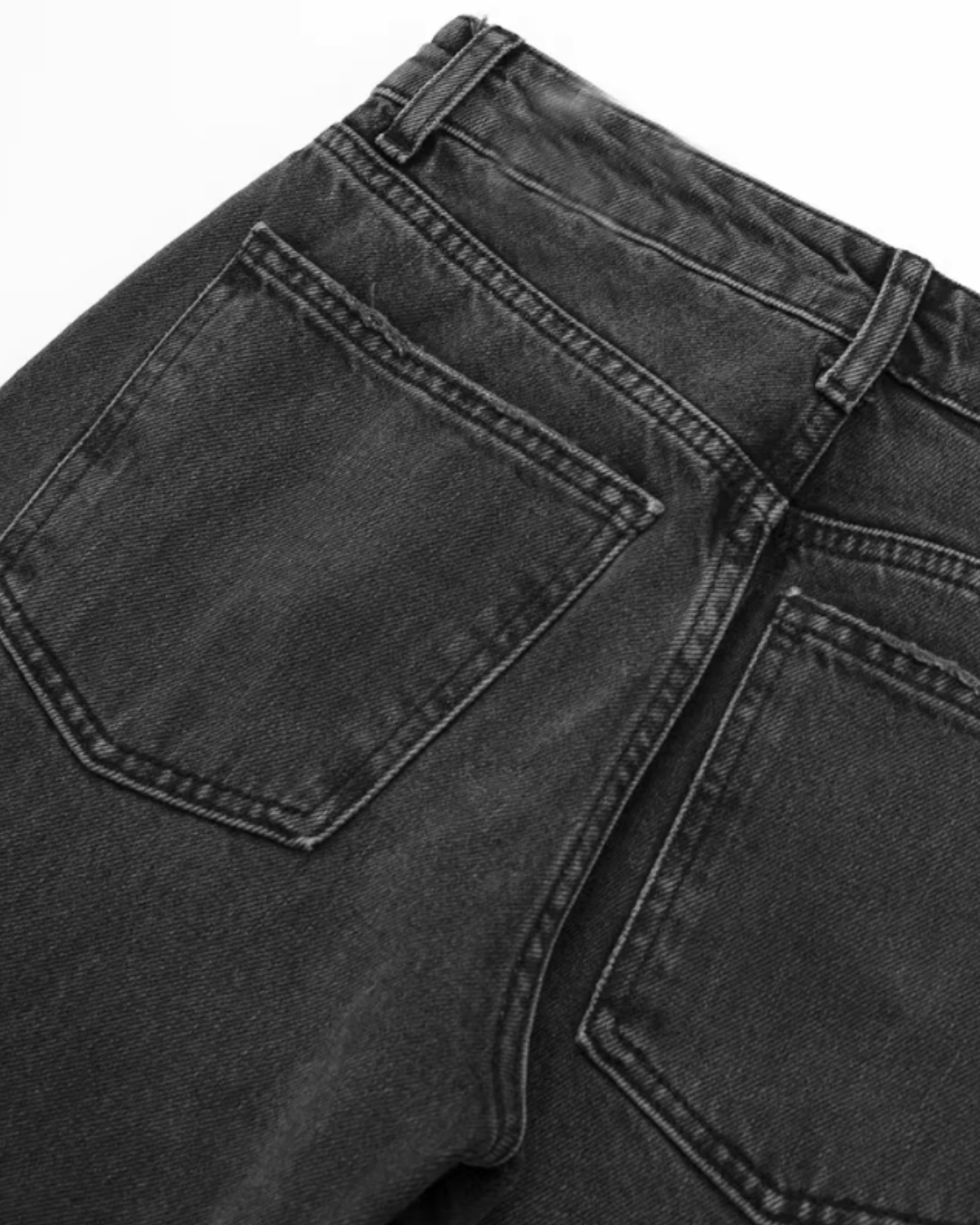 Zwarte Spijkerbroek met Rechte Pasvorm voor Dames