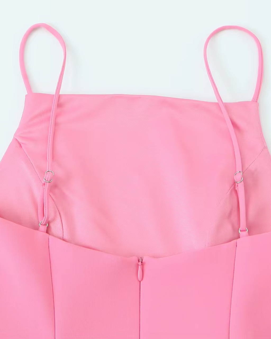 Zoete Effen Roze Geplooide Mouwloze Mini Jurk voor Dames