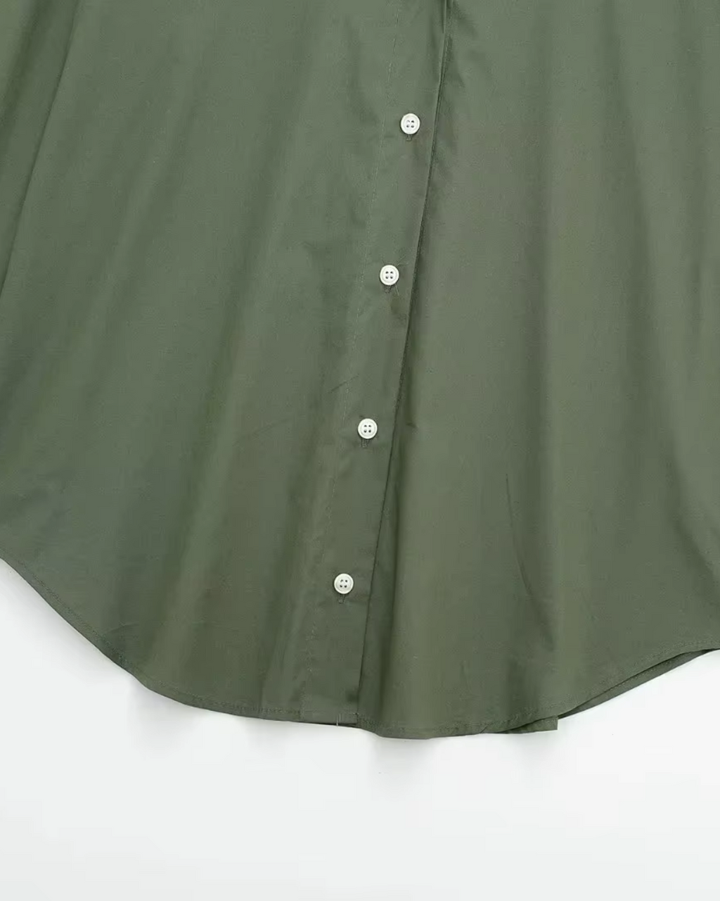 Camouflage Groene Poplin Blouse voor Dames