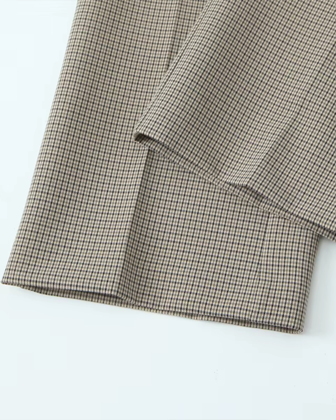 Geruite Hoge Taille Pantalon met Rechte Pijpen en Bijpassende Riem voor Dames