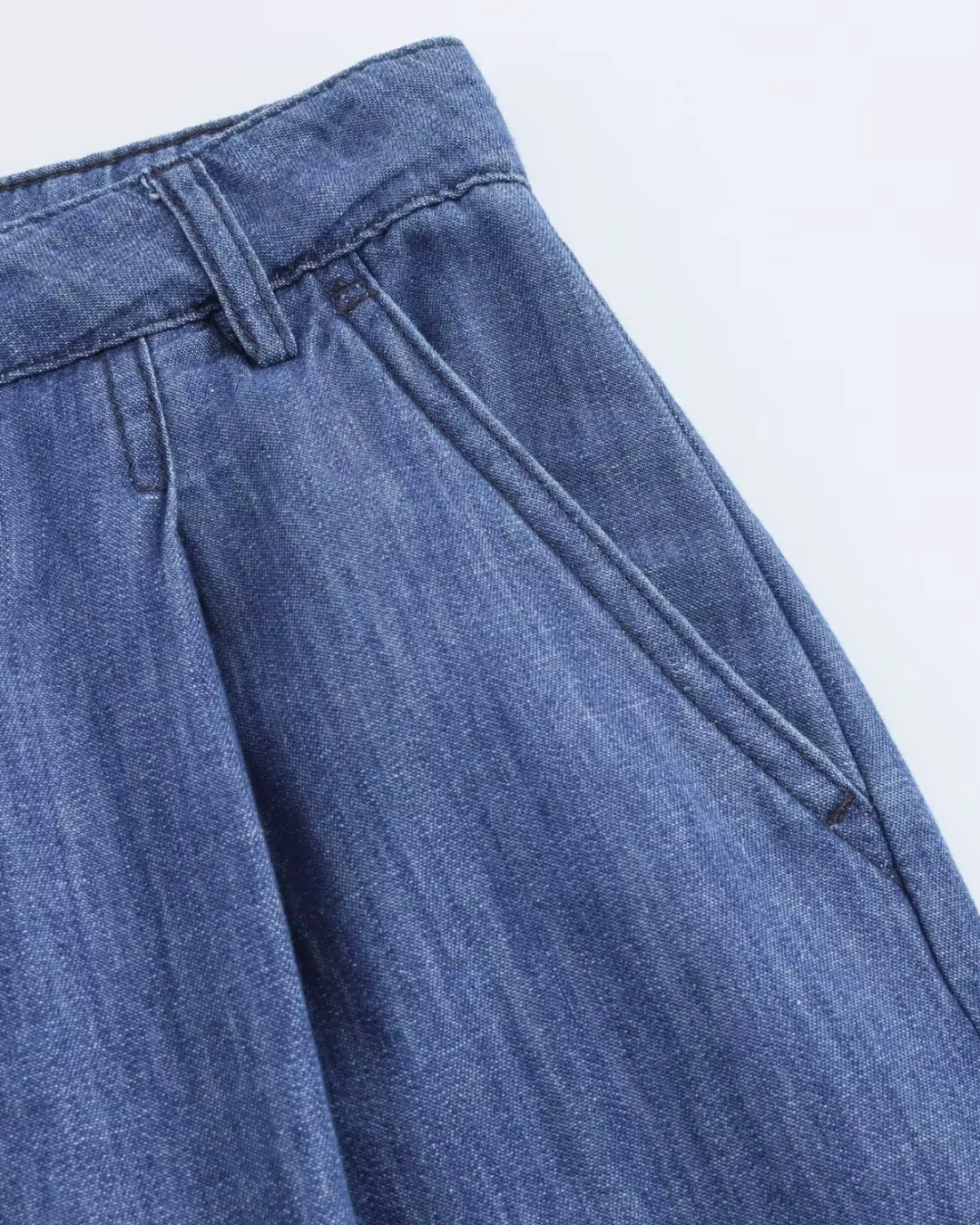 Denim Drape Broek voor Dames