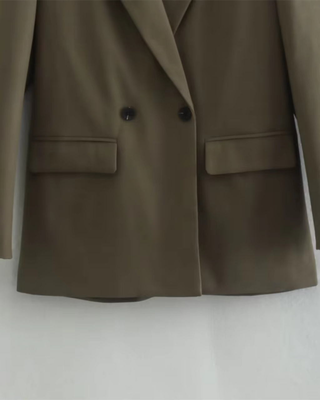 Chique Elegante Bruine Dubbele Knoop Blazer voor Dames