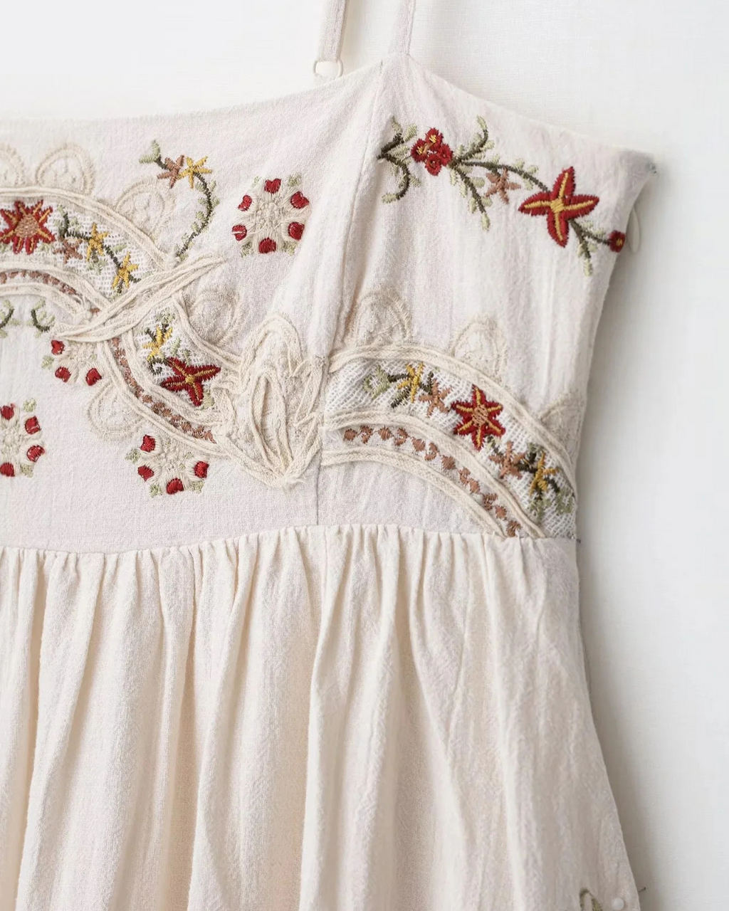 Losse Bohemian Zomerjurk met Bloemenborduursel voor Dames