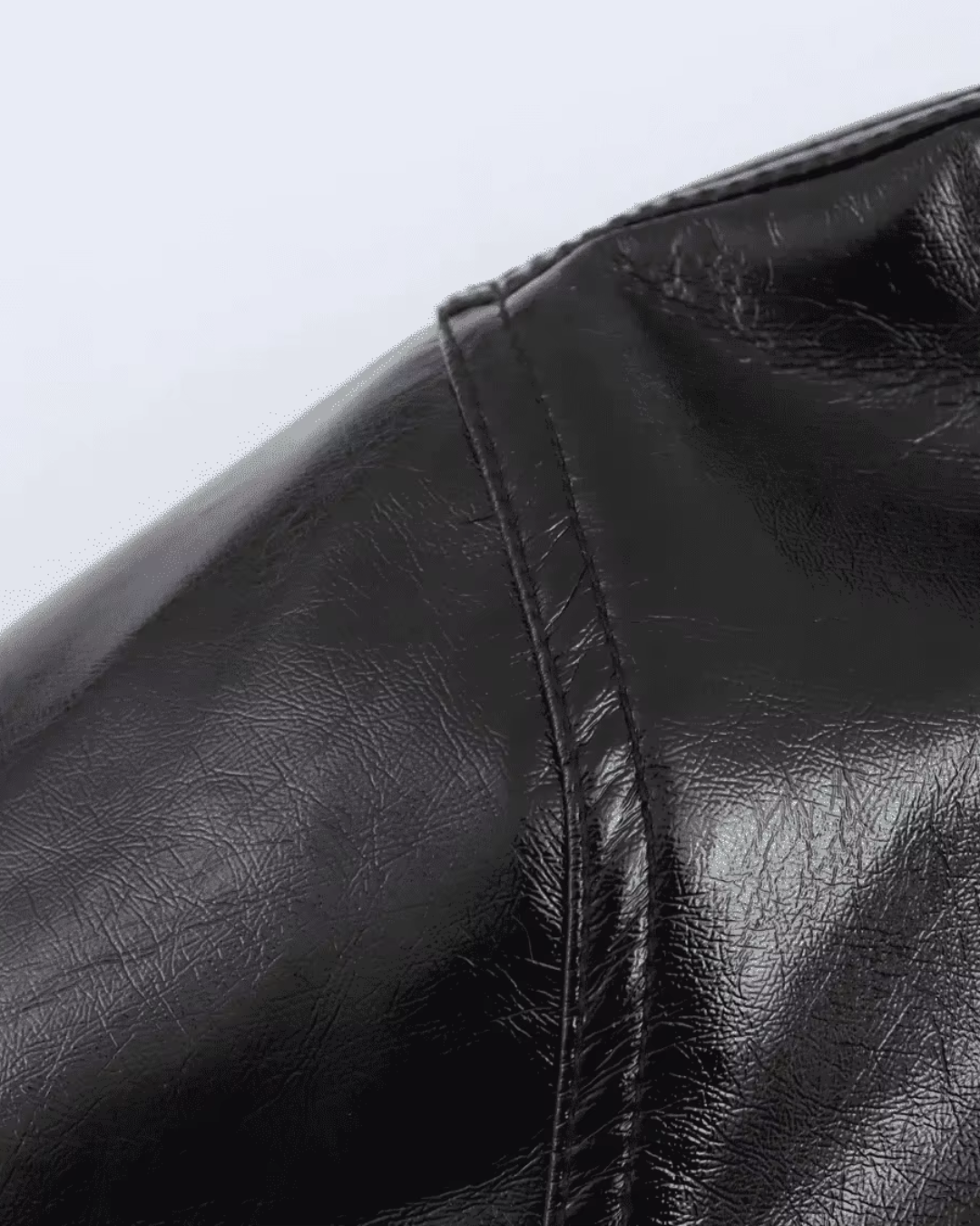 Stijlvolle Zwarte Diervriendelijke Leren Jas voor Dames