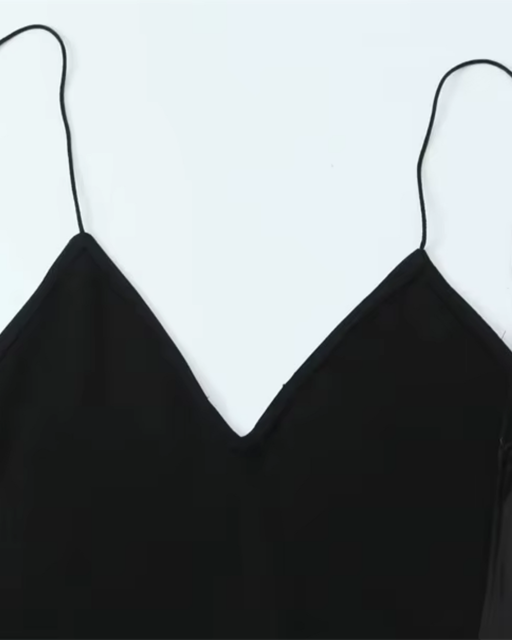 Satijnen Lange Zwarte Jurk met Spaghetti Bandjes voor Dames