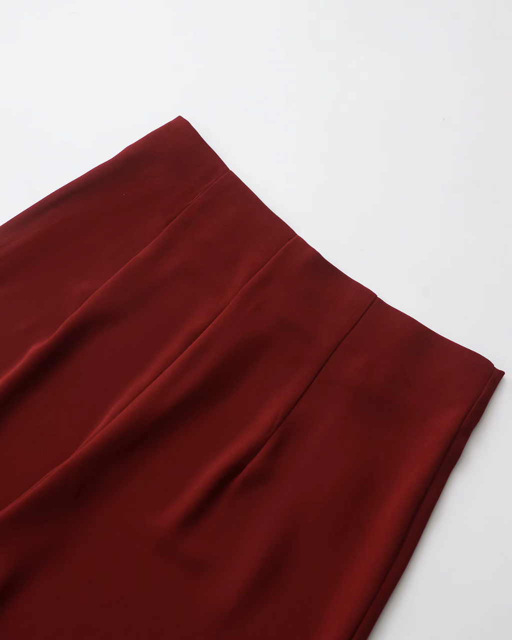 Rode Hoge Taille Wijde Pijpen Broek voor Dames