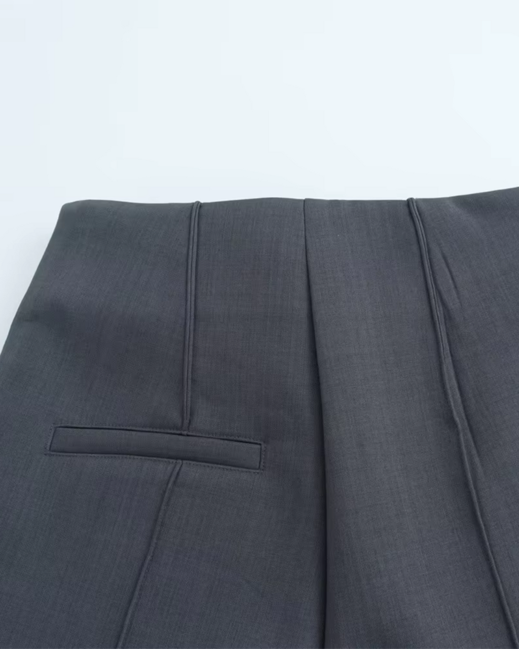 Hoge Taille Grijze Rechte Pijpen Broek voor Dames