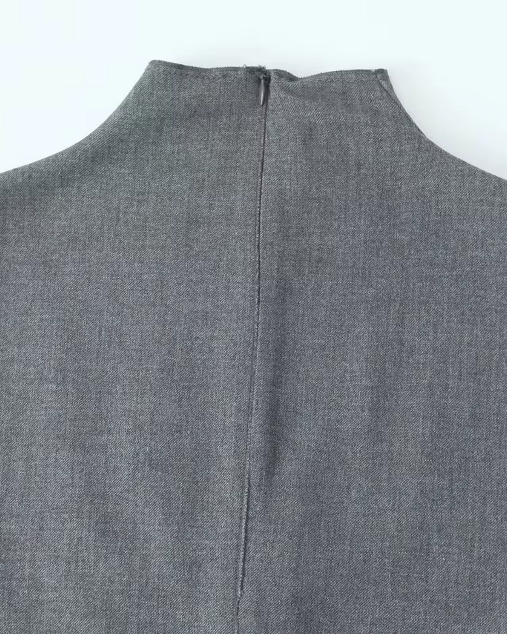 Vintage Grijze Mouwloze Jurk met Split en O-Hals Voor Dames