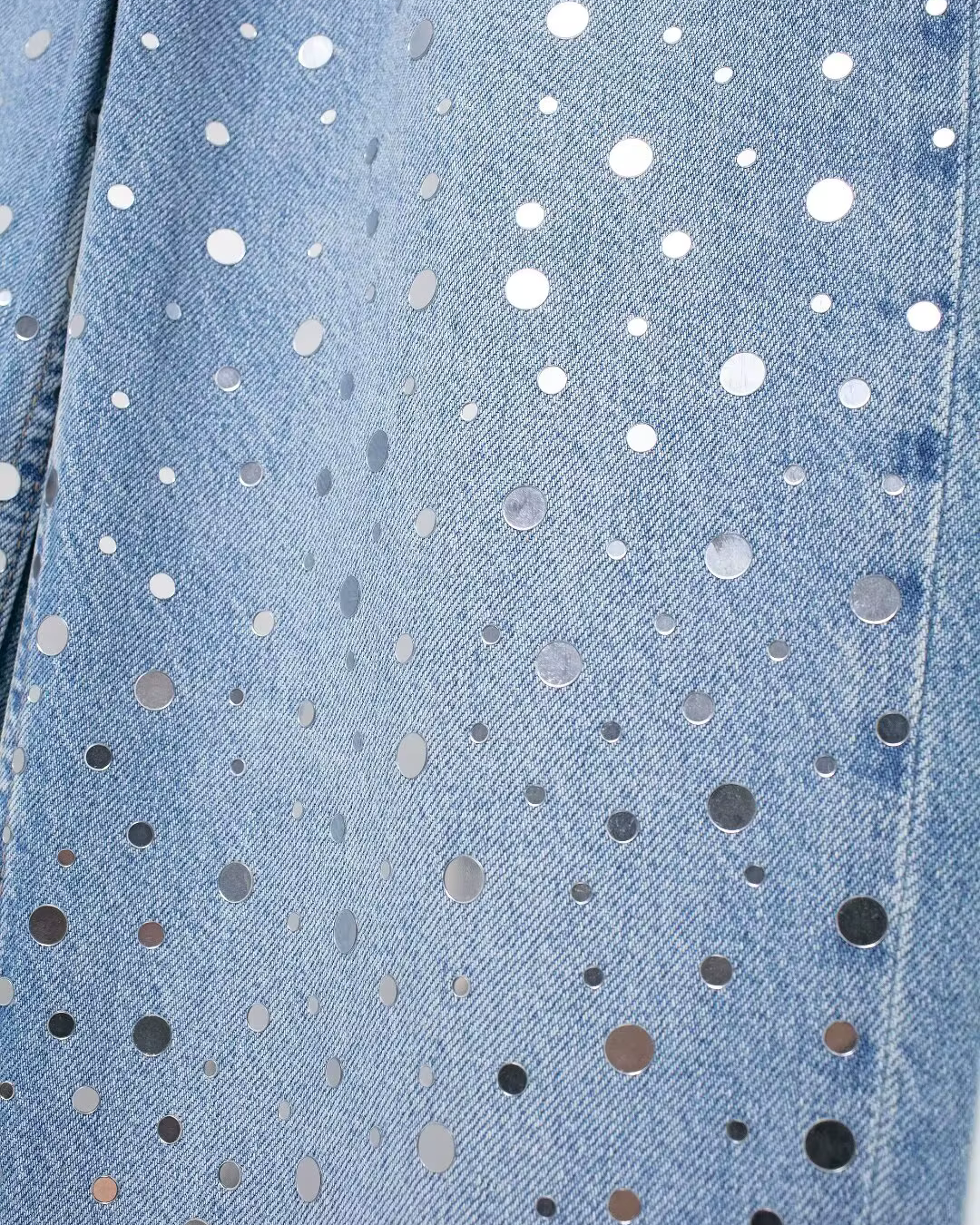 Elegante Wijde Jeans met Pailletten voor Dames