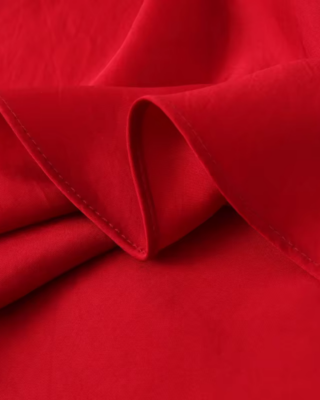 Rode Satijnen Lange Jurk met Spaghetti Bandjes en Open Rug voor Dames