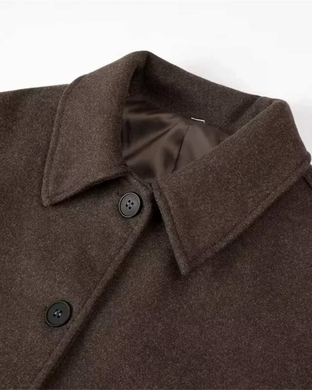 Korte Elegante Luxe Dubbelzijdige Wollen Jas voor Dames