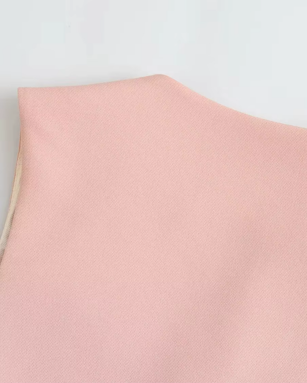 Chique Roze Gilet met Wijde Pantalon Set voor Dames