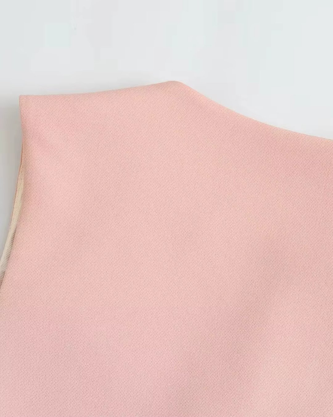 Chique Roze Gilet met Wijde Pantalon Set voor Dames