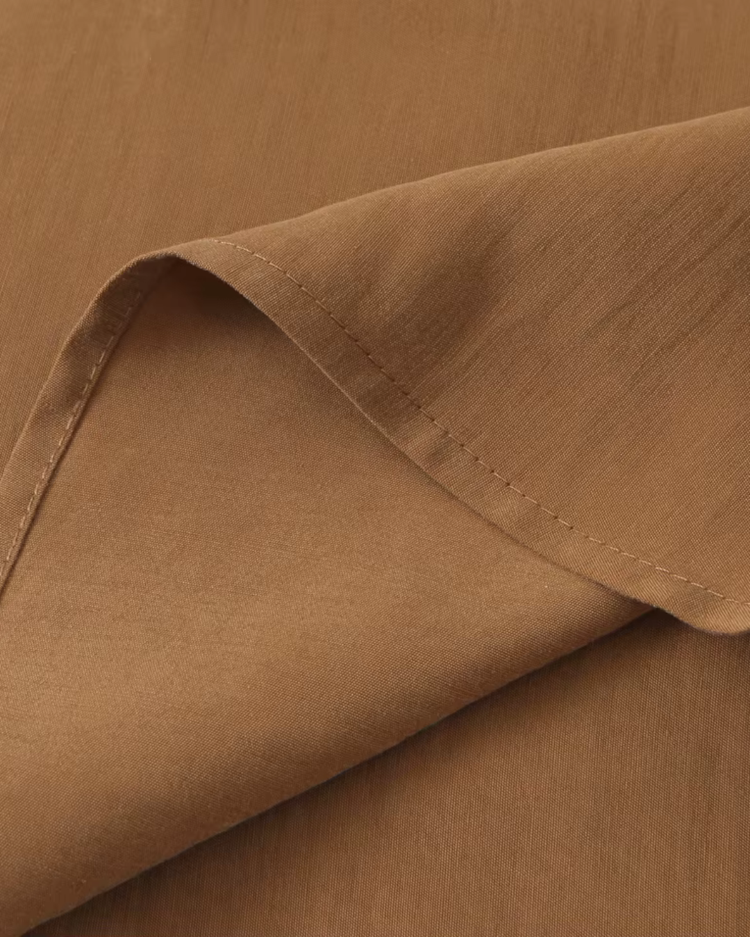 Bruine Zomerse Rimpel Sling Midi Jurk met V-hals voor Dames