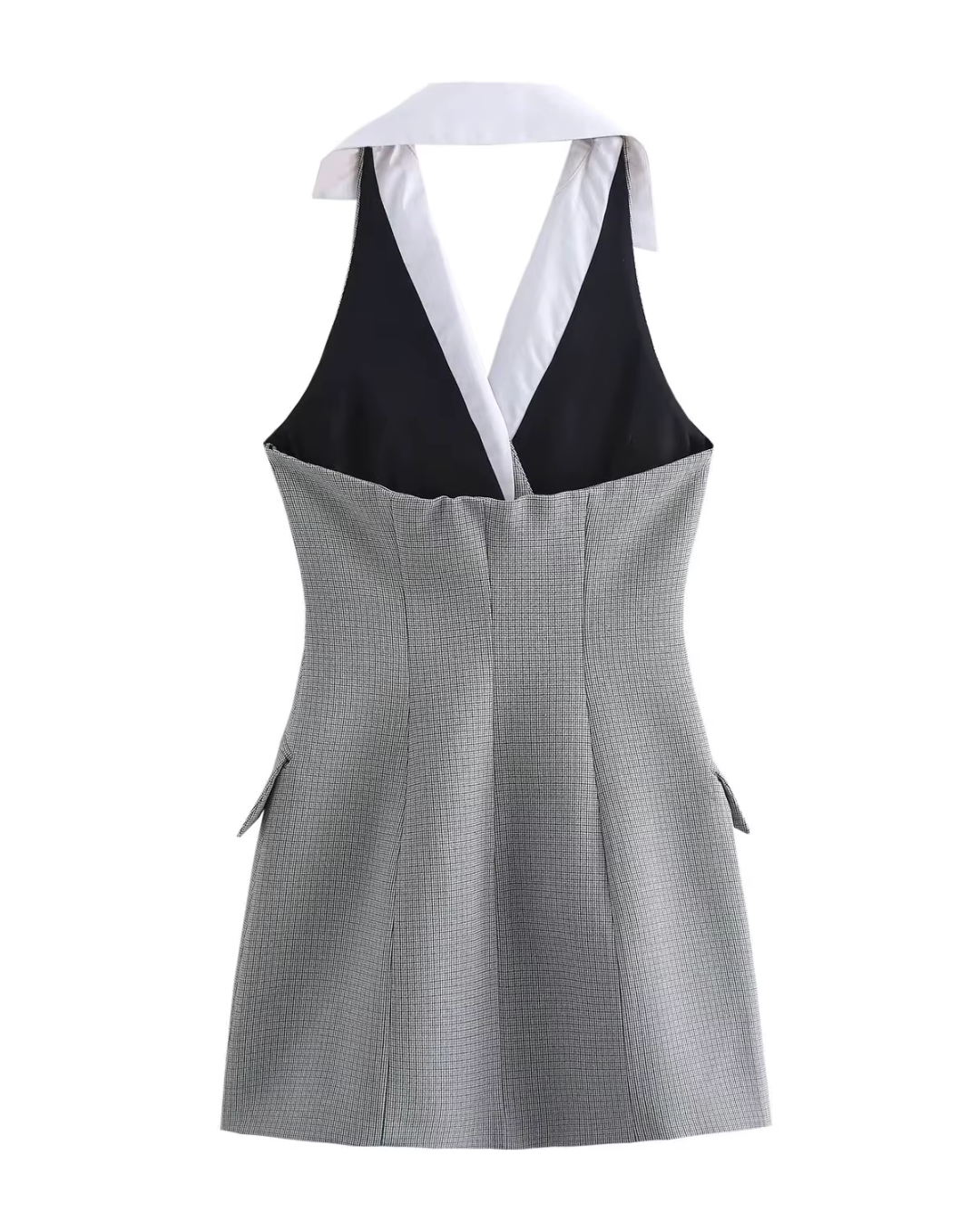 Grijze Mouwloze Mini Jurk voor Dames