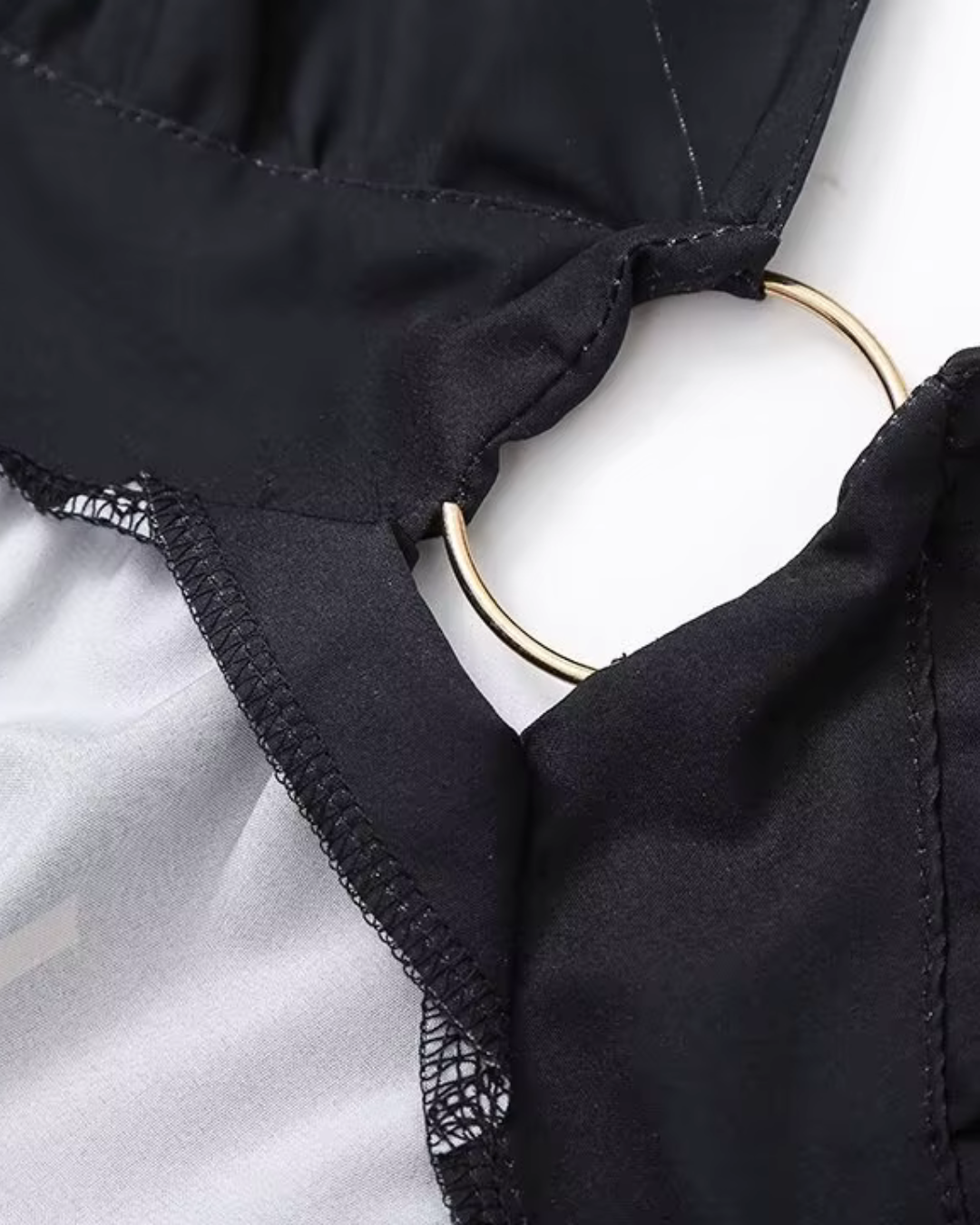 Elegante Rugloze Jurk met V Hals en Split Zomerstijl voor Dames