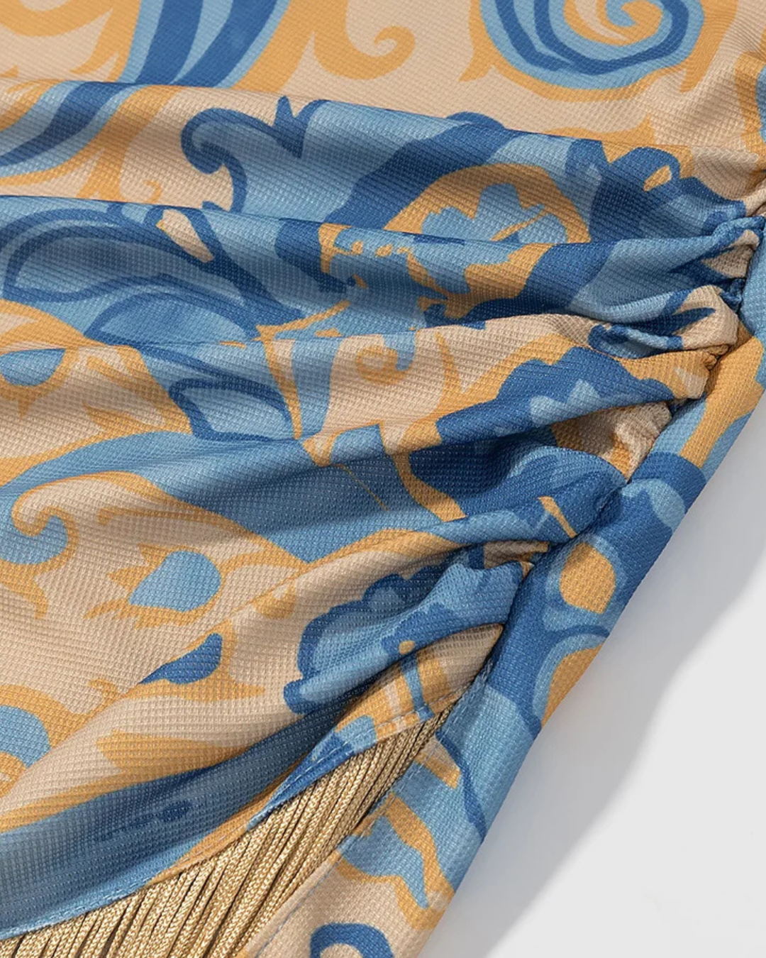 Zomerse Strandjurk met Kwastjes en Splitdetail voor Dames