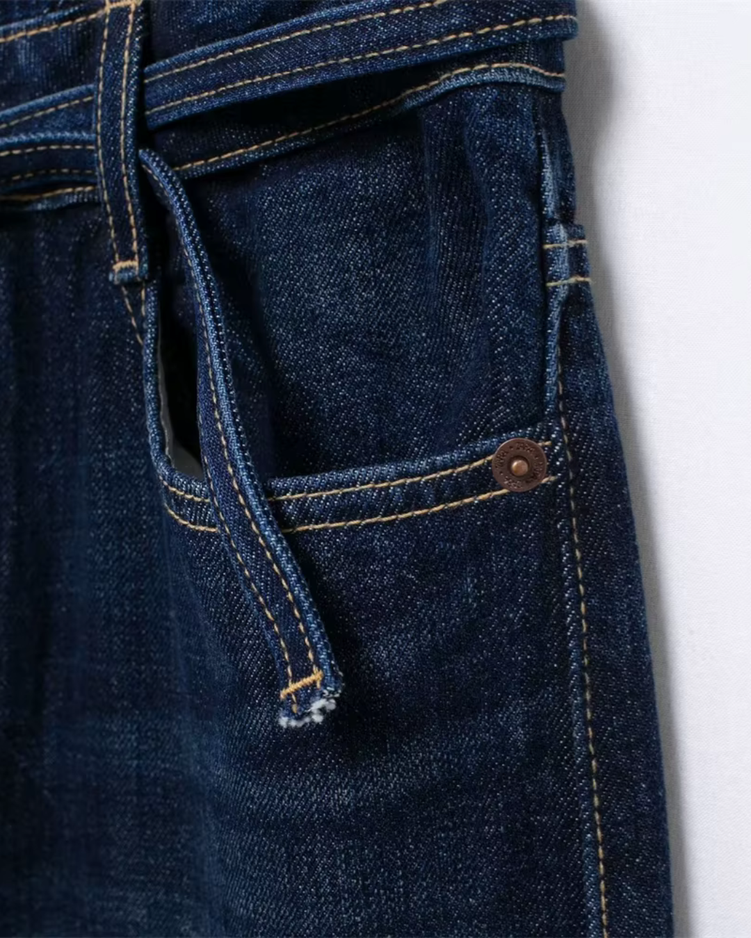 Comfortabel Denim Jumpsuit met Tailleriem voor Dames