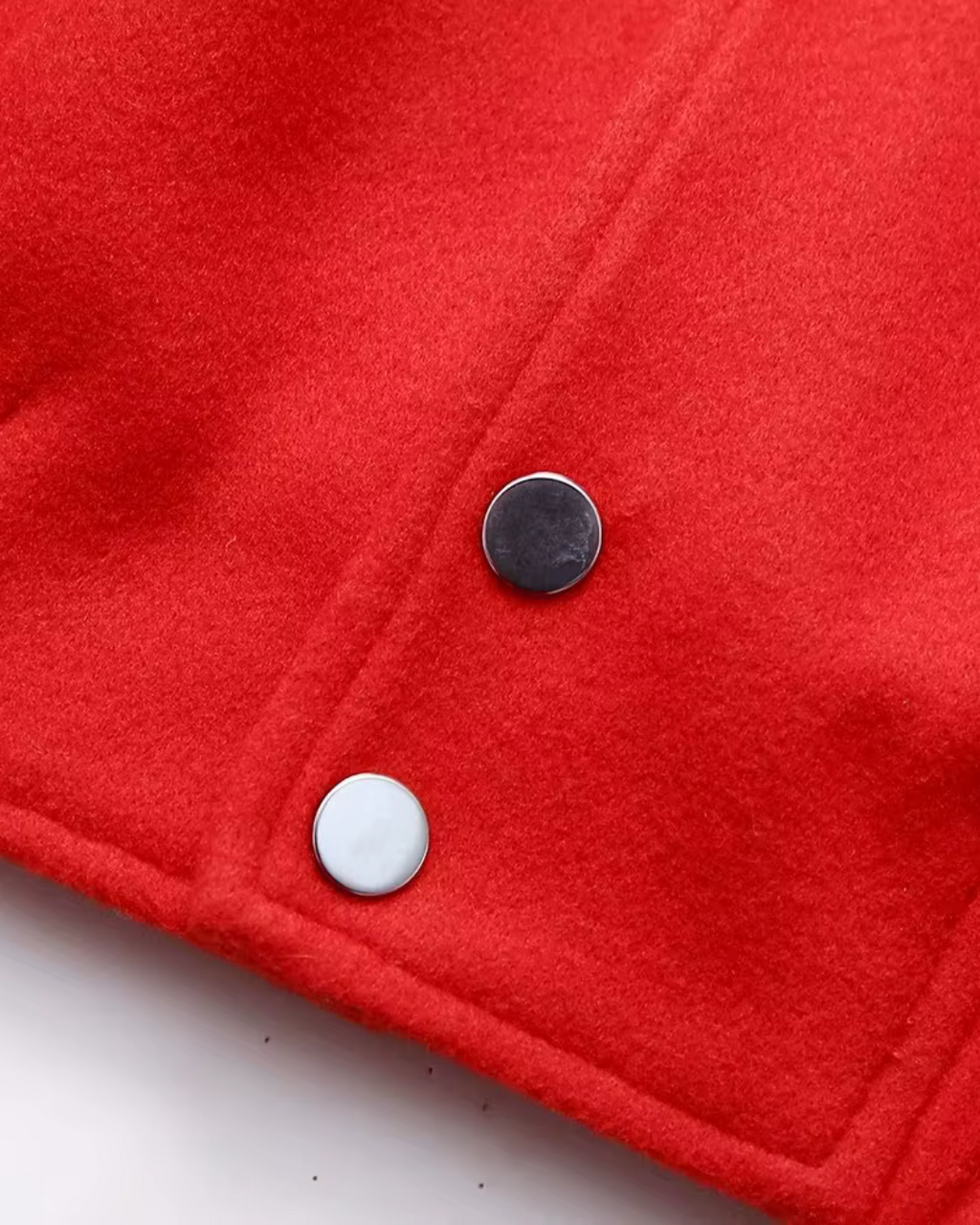 Casual Rood Jasje met O-hals en Knoopjes voor Dames