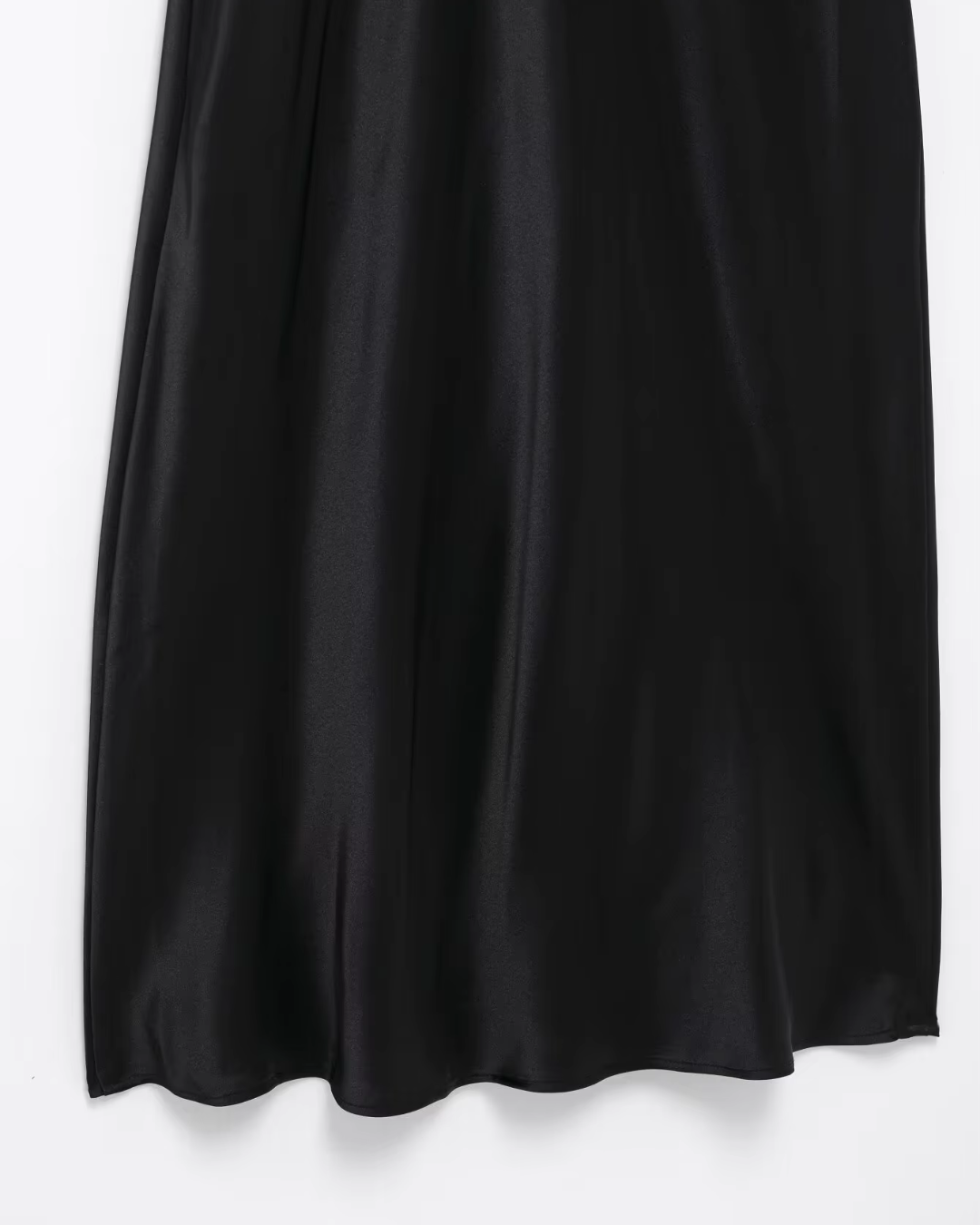 Zwarte Satijnen Zomer Jurk voor Dames