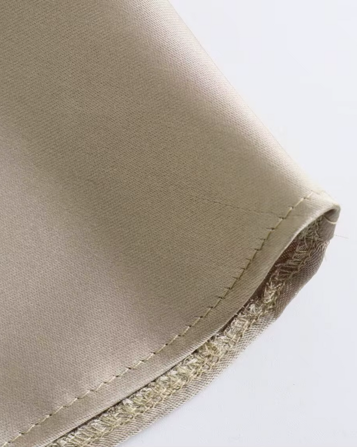 Slanke Satijnen Jurk met Open Rug voor Dames