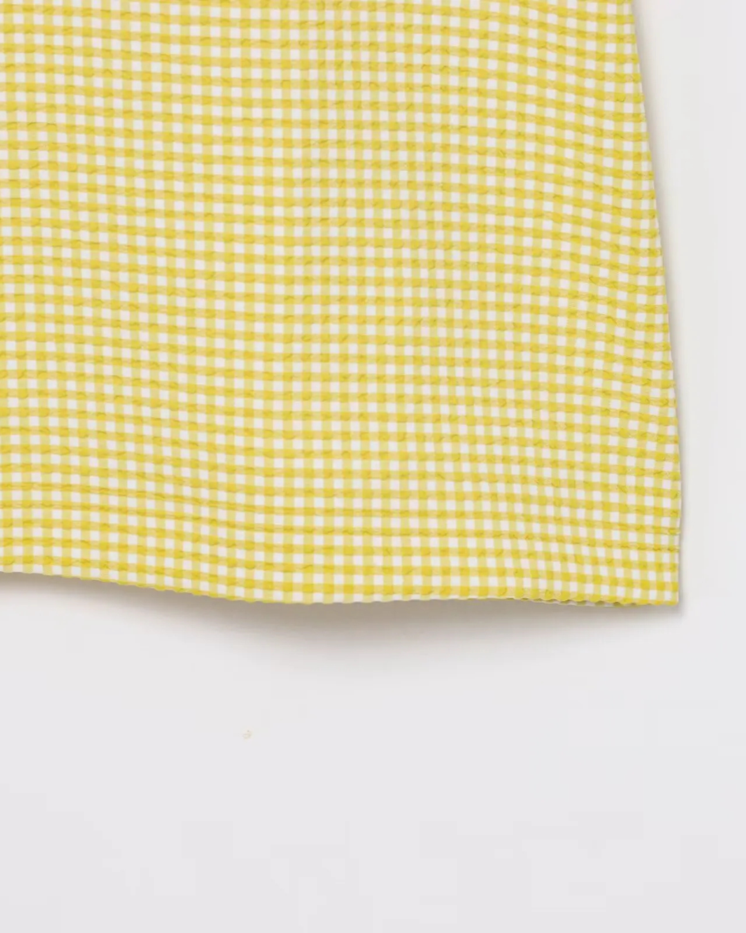 Gele Geruite Jurk met Vierkante Hals, Open Rug & Strikdetail voor Dames