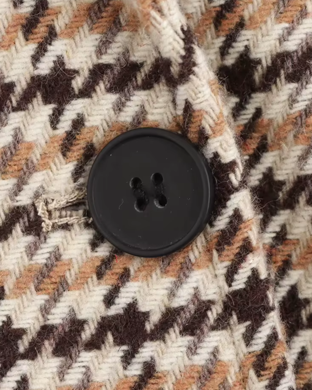 Geruite Wollen Elegante Lange Jas voor Dames