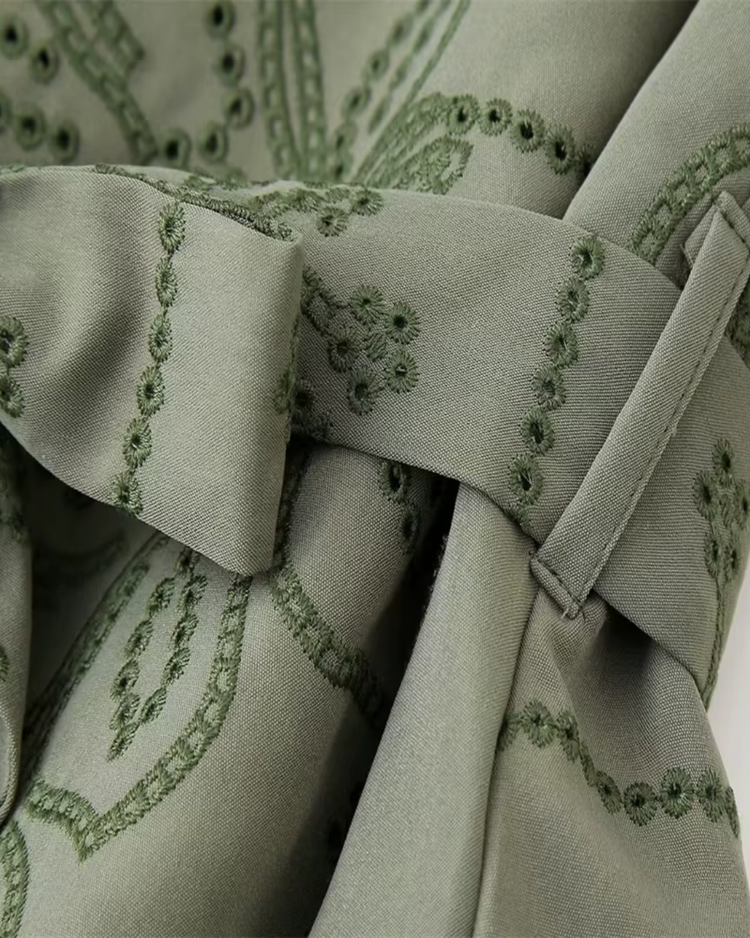 Geborduurde Holle Jurk voor Dames