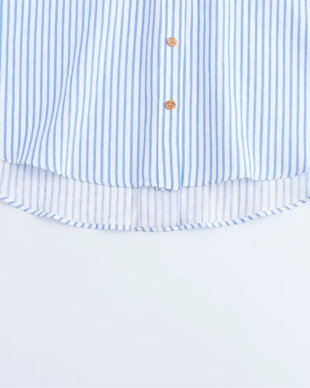 Blauw-Wit Gestreept Overhemd voor Dames