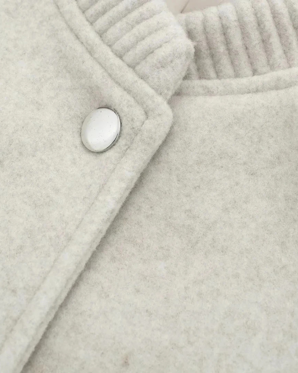 Cropped Tweed Bomberjack met Zakken en O-Hals voor Dames