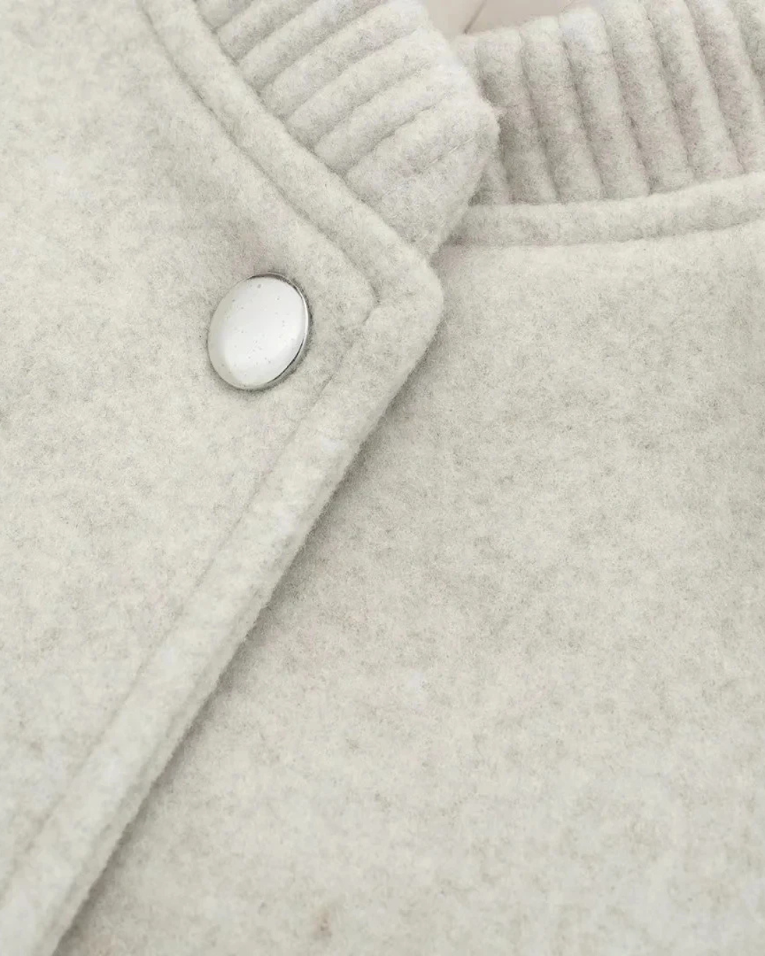 Cropped Tweed Bomberjack met Zakken en O-Hals voor Dames