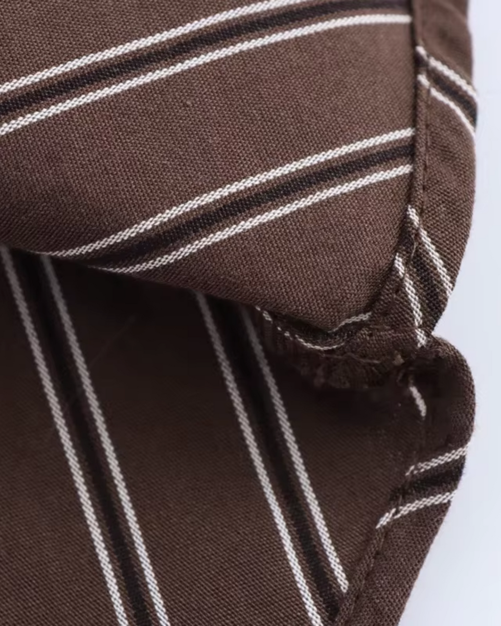 Bruin Gestreept Overhemd met Vleermuismouwen voor Dames