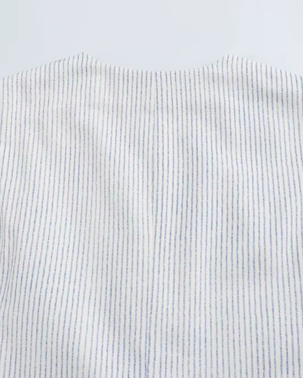 Gestreept Kort Vest met V-Hals Voor Dames