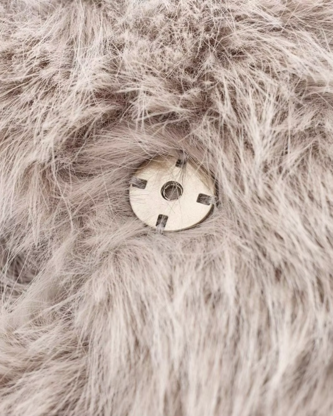 Oversized Warme Diervriendelijke Bonten Jas voor Dames