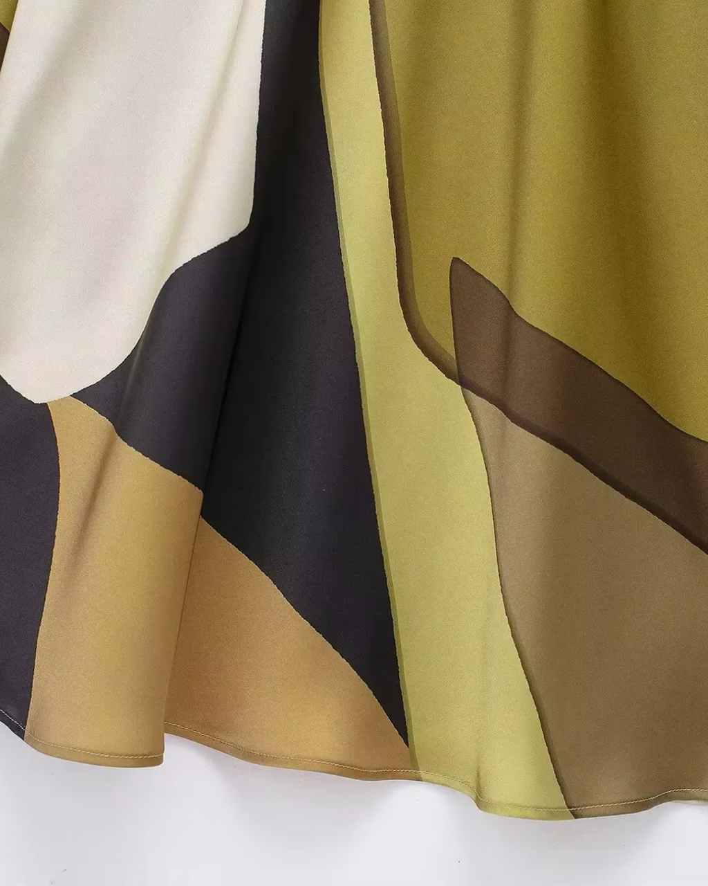 Vintage Geplooide Midi Jurk voor Dames