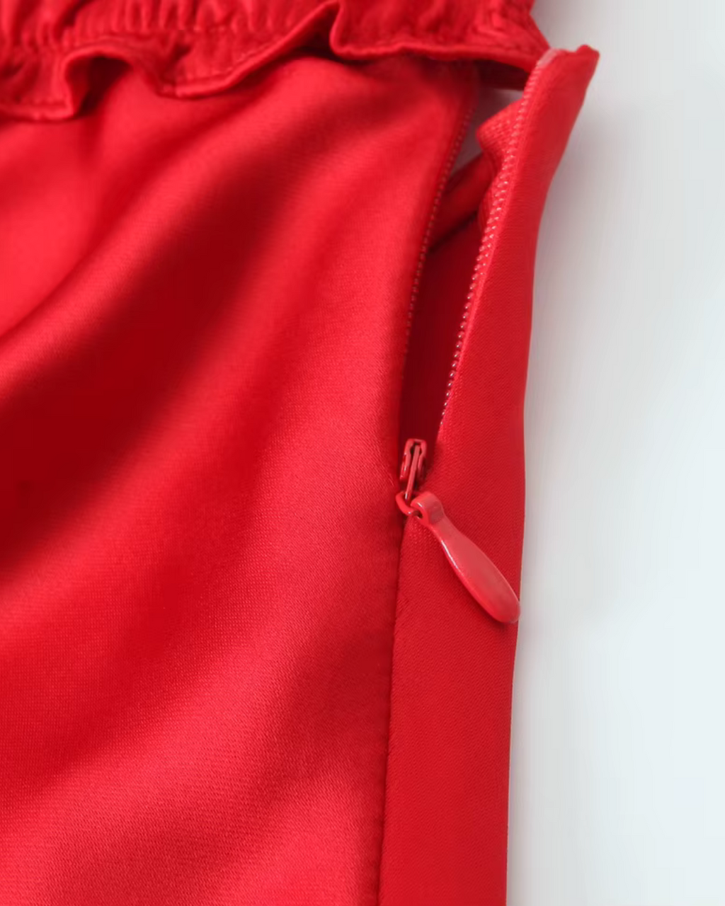 Gestapelde Satijnen Slipdress met Verfraaiing voor Dames