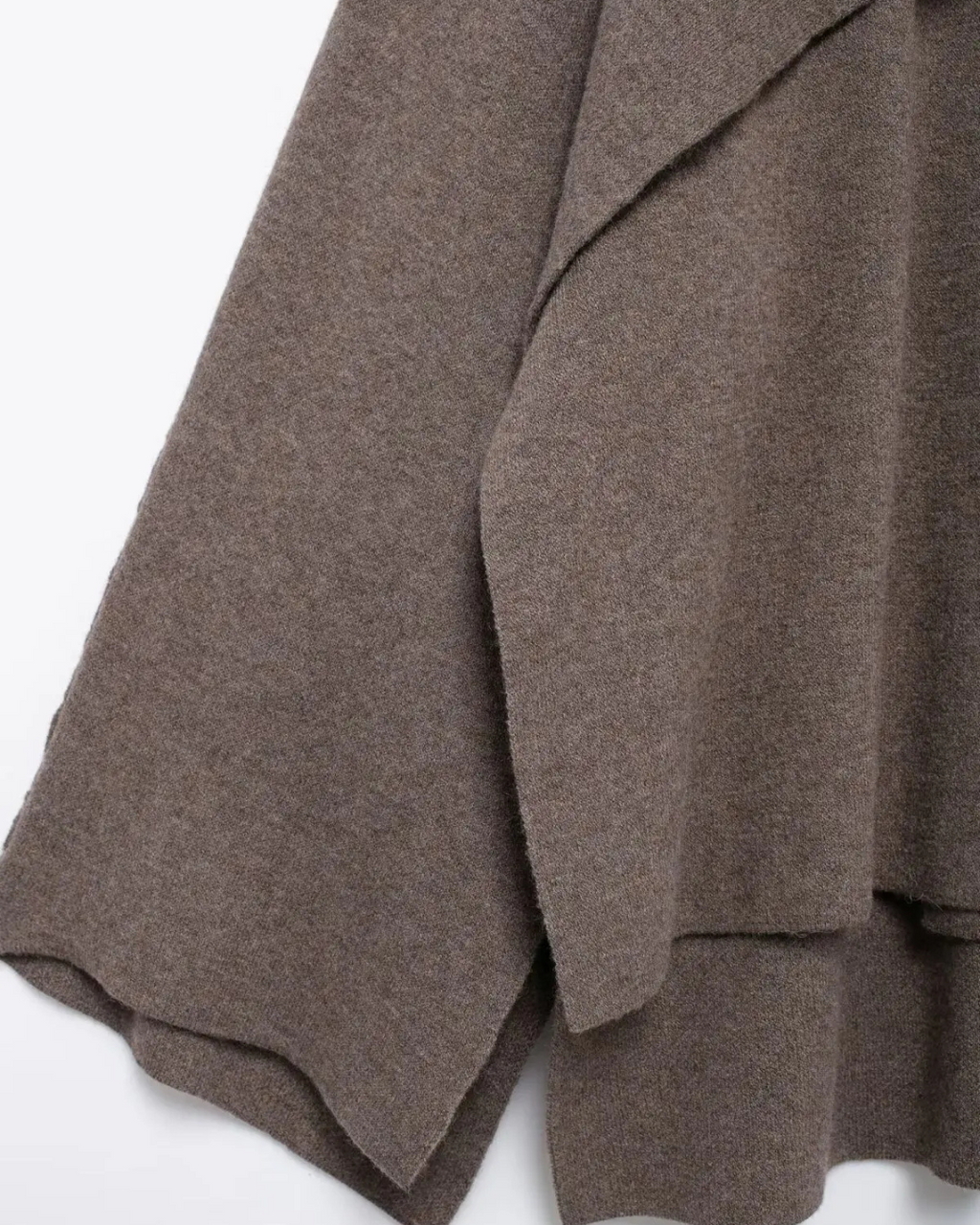 Gebreide Winterjas met Asymmetrische Sjaalkraag voor Dames