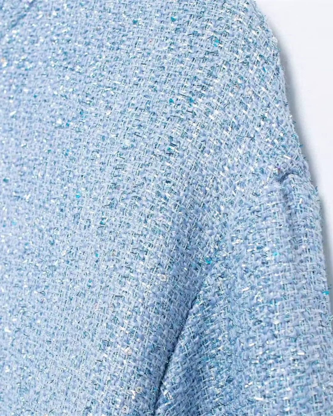 Wollen Damesjas met Lovertjes en Zakdecoratie